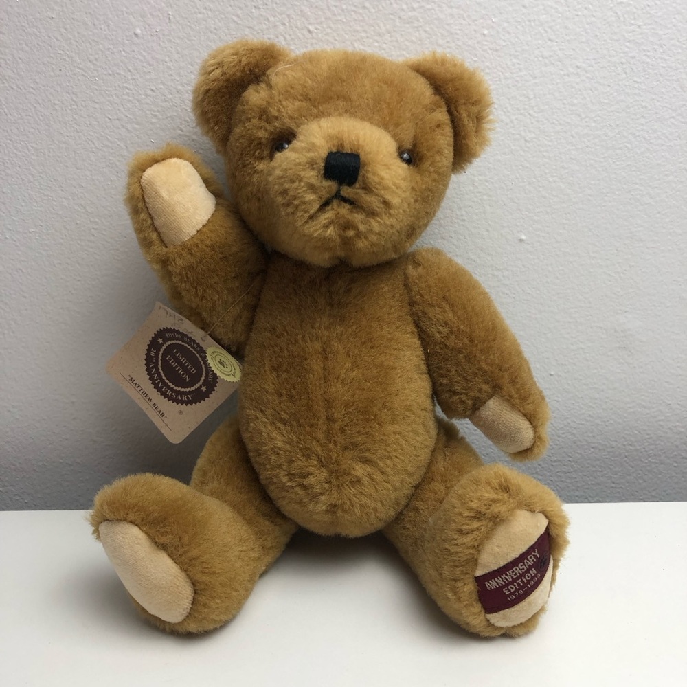 Boyds Bears Matthew Bear 20th Anniversary Limited Edition Plush Jointed 1999
